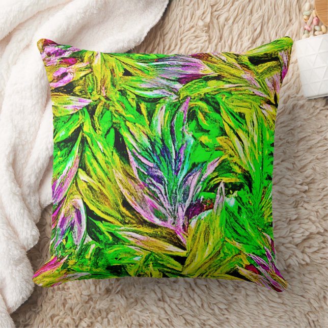 Levendig Plant Strokes ontwerp Kussen (Deken)