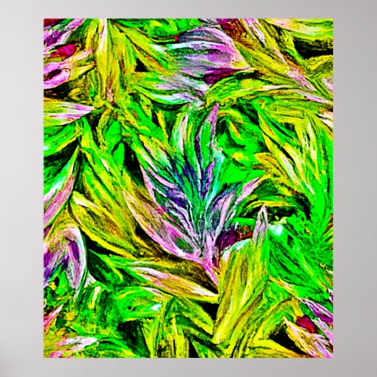 Levendig Plant Strokes ontwerp Poster (Voorkant)