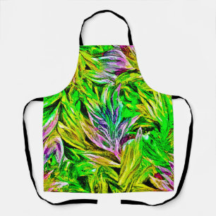 Levendig Plant Strokes ontwerp Schort