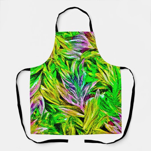 Levendig Plant Strokes ontwerp Schort (Voorkant)