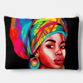 Levendig portret met kleurrijke headwrap etui (Achterkant)