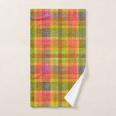 Levendig potlood kleur geruite patroon bad handdoek (Handdoek)