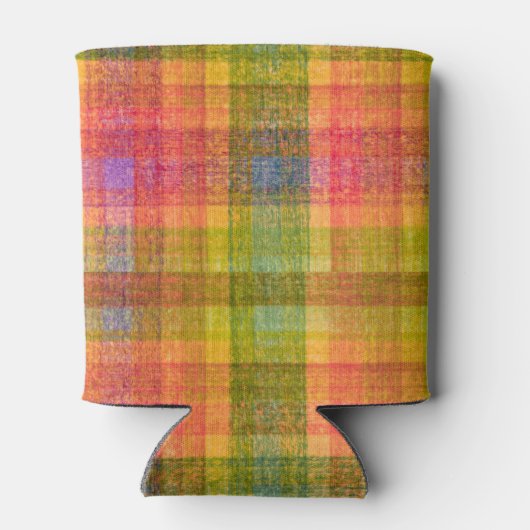 Levendig potlood kleur geruite patroon blikjeskoeler (Achterkant)