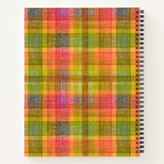 Levendig potlood kleur geruite patroon notitieboek (Achterkant)