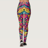 Levendig psychedelisch patroon leggings (Achterkant)