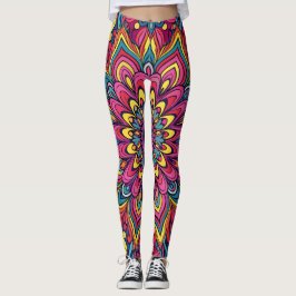 Levendig psychedelisch patroon leggings