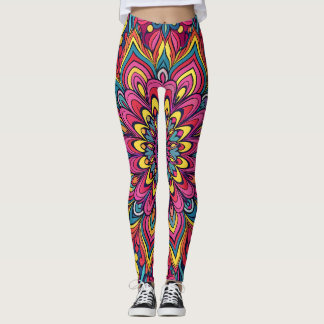 Levendig psychedelisch patroon leggings