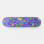 Levendig psychedelisch patroon persoonlijk skateboard (Horizontaal)