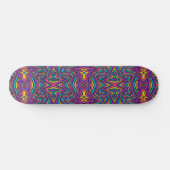 Levendig psychedelisch stroompatroon persoonlijk skateboard (Horizontaal)