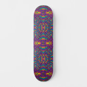 Levendig psychedelisch stroompatroon persoonlijk skateboard (Voorkant)