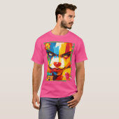 Levendig Punk Life Street Art Portret T-shirt (Voorkant volledig)