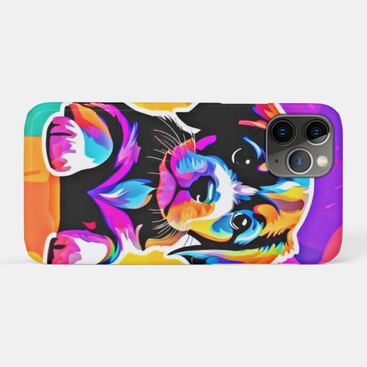 Levendig Puppy kunstwerk Case-Mate iPhone Case (Achterkant (horizontaal))
