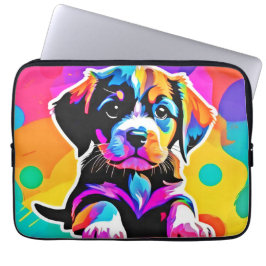 Levendig Puppy kunstwerk Laptop Sleeve