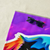 Levendig Puppy kunstwerk Strandlaken (In situ)