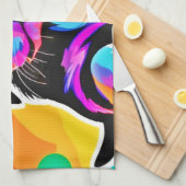 Levendig Puppy kunstwerk Theedoek (Quarter Fold)