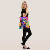 Levendig Puppy kunstwerk Tote Bag (Op model)