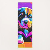 Levendig Puppy kunstwerk Yogamat (Voorkant)