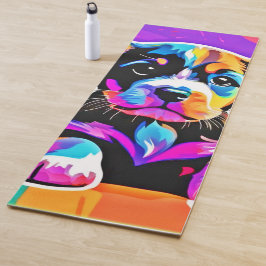 Levendig Puppy kunstwerk Yogamat