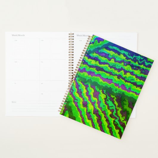 Levendig radiaal streeppatroon planner (Display)