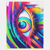 Levendig Rainbow Eye artwork Fleece Deken (Voorkant)