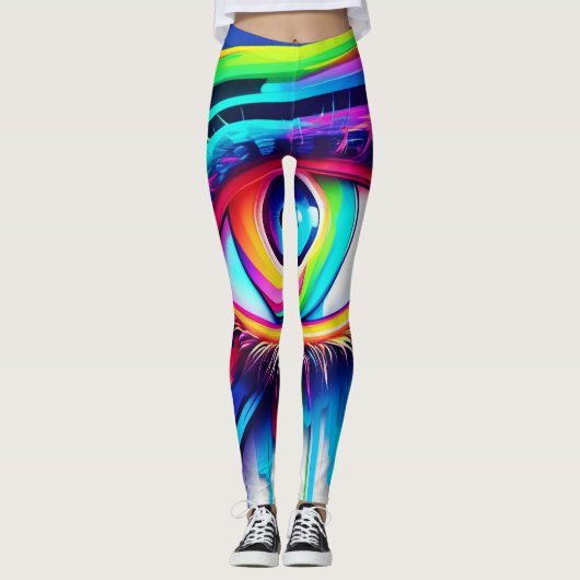 Levendig Rainbow Eye artwork Leggings (Voorkant)