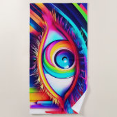 Levendig Rainbow Eye artwork Strandlaken (Voorkant)
