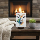 Levendig Rainbow Goat Portret Briefkaart