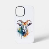 Levendig Rainbow Goat Portret iPhone Hoesje (Achterkant)