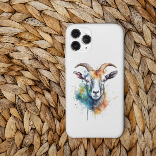 Levendig Rainbow Goat Portret iPhone Hoesje