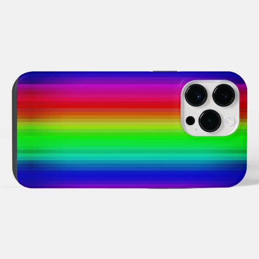 Levendig Rainbow Paint Stripe Line Patroon iPhone Hoesje (Achterkant horizontaal)