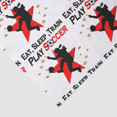LEVENDIG RED SOCCER PLAYER DESIGN TISSUEPAPIER (Detail)