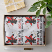 LEVENDIG RED SOCCER PLAYER DESIGN TISSUEPAPIER (Geschenk)