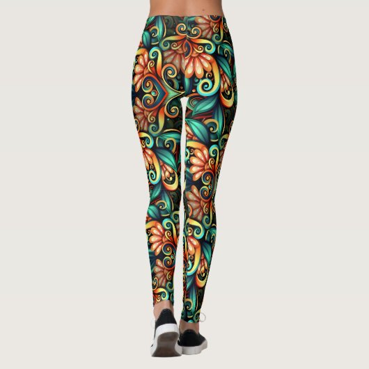 Levendig Regal Pop Mode Leggings (Achterkant)