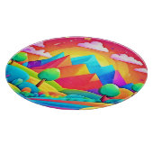 Levendig regenboog Cartoon landschap Snijplank (Hoek)