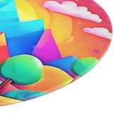 Levendig regenboog Cartoon landschap Snijplank (Hoek)