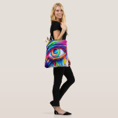 Levendig Regenboog Oog Kunstwerk Tote Bag (Op model)