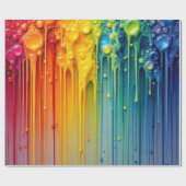 Levendig regenboogdruppeleffect inpakpapier (Vlak)