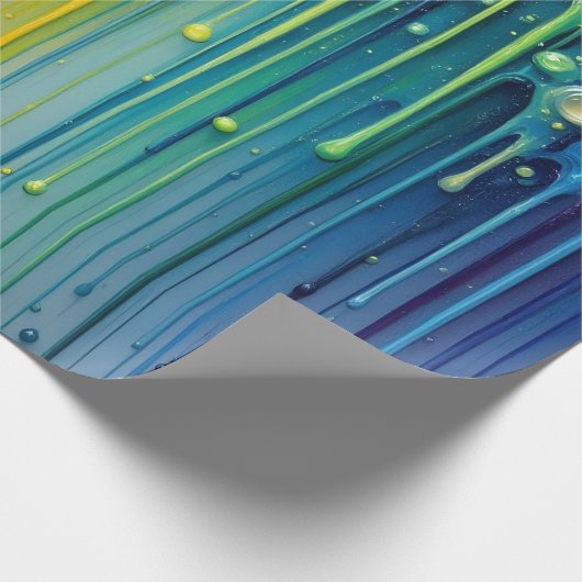 Levendig regenboogdruppeleffect inpakpapier (Hoek)