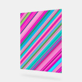 Levendig regenboogstreeppatroonontwerp acryl bord (Hoek)