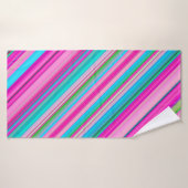 Levendig regenboogstreeppatroonontwerp badhanddoek (Badhanddoek)