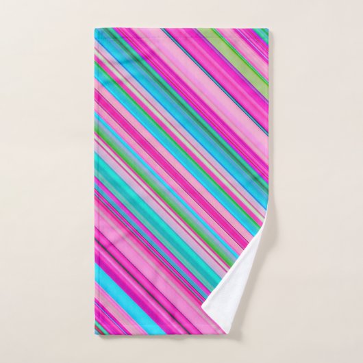 Levendig regenboogstreeppatroonontwerp handdoek (Handdoek)
