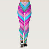 Levendig regenboogstreeppatroonontwerp leggings (Achterkant)