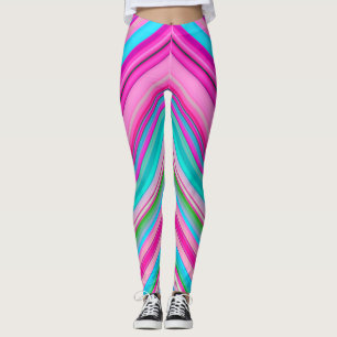 Levendig regenboogstreeppatroonontwerp leggings