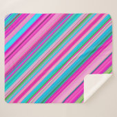 Levendig regenboogstreeppatroonontwerp sherpa deken (Voorkant (horizontaal))