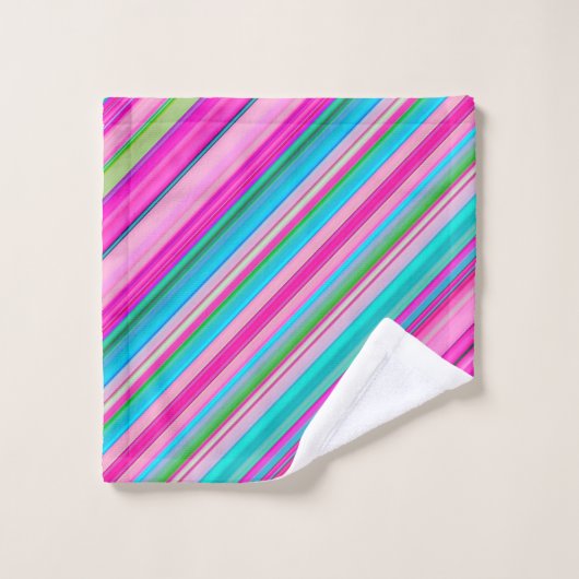 Levendig regenboogstreeppatroonontwerp washandje (Wasdoekje)