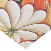 Levendig Retro Bloemmotief Ontwerp Medium Tafelloper (Hoek)