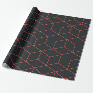 Levendig, retro, eenvoudig, cool, trendbuispatroon cadeaupapier