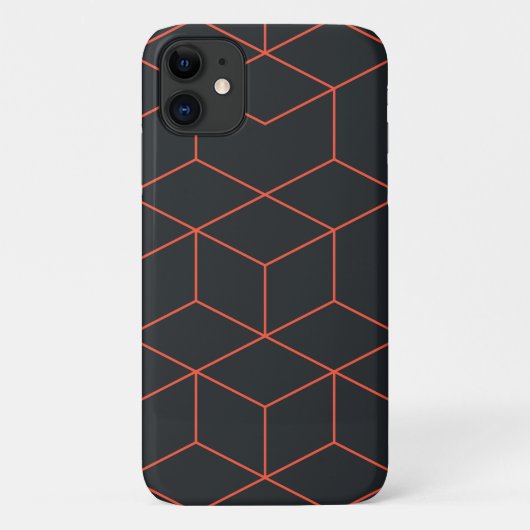 Levendig, retro, eenvoudig, cool, trendbuispatroon Case-Mate iPhone case (Achterkant)