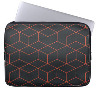 Levendig, retro, eenvoudig, cool, trendbuispatroon laptop sleeve