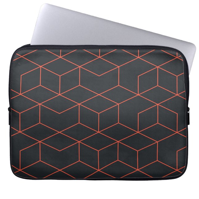 Levendig, retro, eenvoudig, cool, trendbuispatroon laptop sleeve (Voorkant)